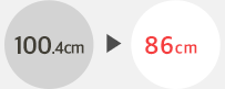 100.4cm → 86xm